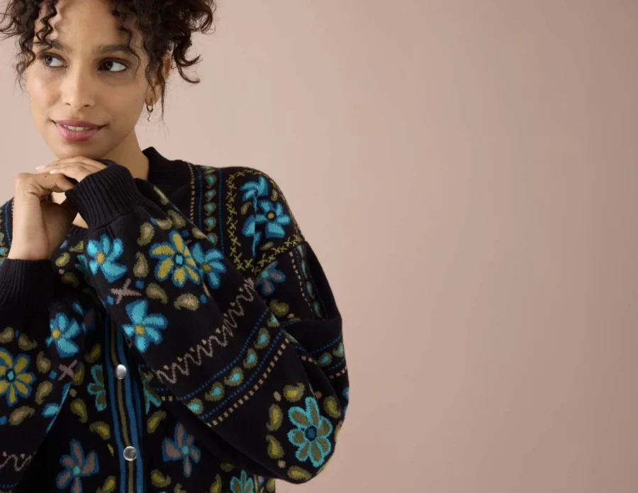 Alivia Model wearing featured clothes